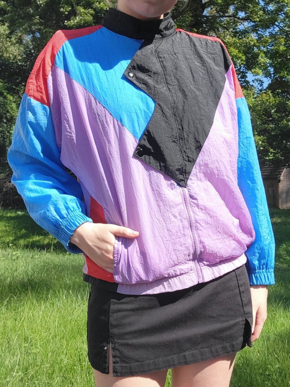 【 Aviat Sportif vintage 80s colorblock windbreaker 】